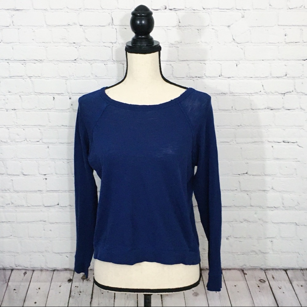 Vince Navy Blue Long Sleeve Top Size XS